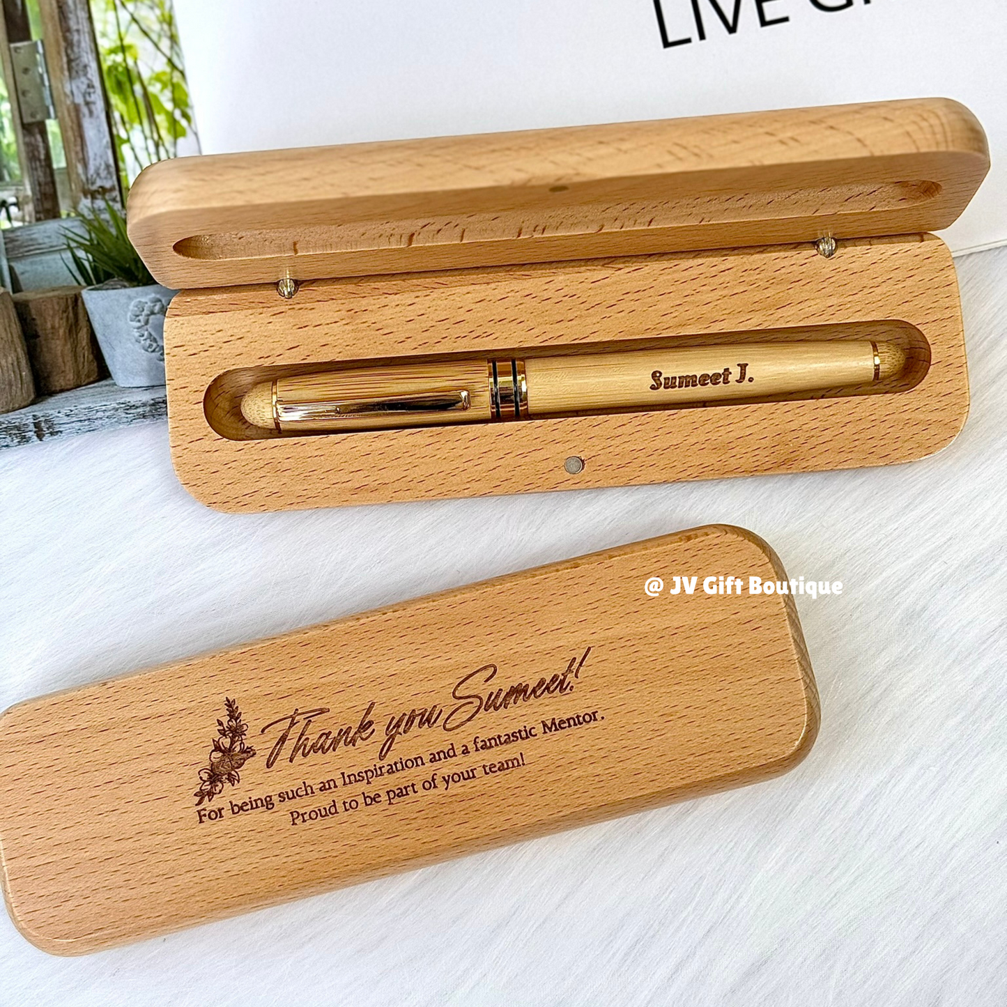 Personalised Wooden Pen Set